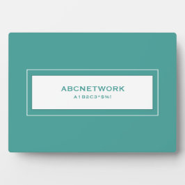 Placa Expositora Rótulo de contraseña Wifi Turqouise