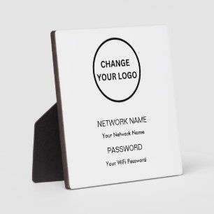 Placa Expositora Rótulo de contraseña y red WiFi de marca personali