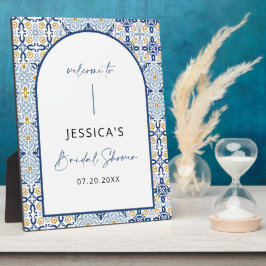 Placa Expositora Rótulo de ducha con ducha de novia en verano con m