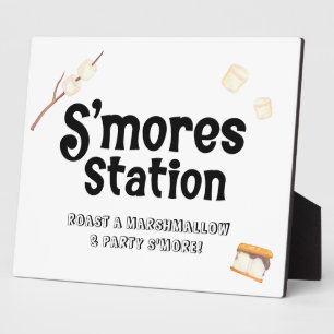Placa Expositora Rótulo de la estación de S'mores