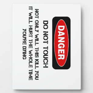 Placa Expositora Rótulo de peligro gracioso