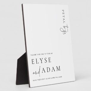 Placa Expositora Rótulo Estelle Modern Minimal Petal Toss