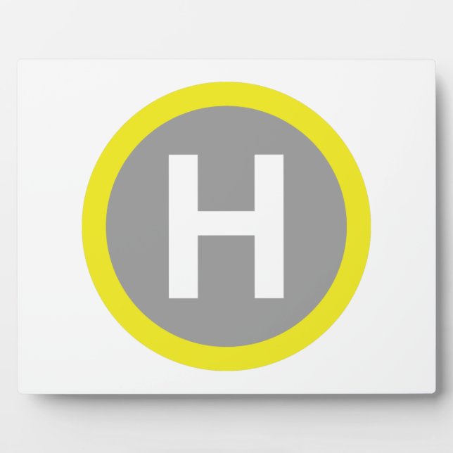 Placa Expositora Rótulo Helipad (Frente)