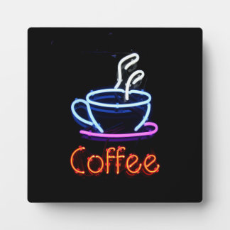 Placa Expositora Rótulo Neon Coffee