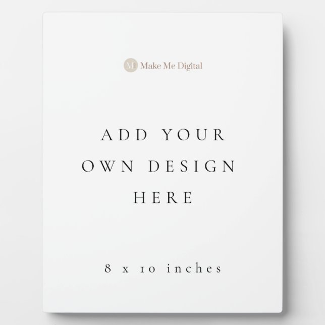 Placa Expositora Rótulo Poster de 8 x 10 pulgadas (Frente)