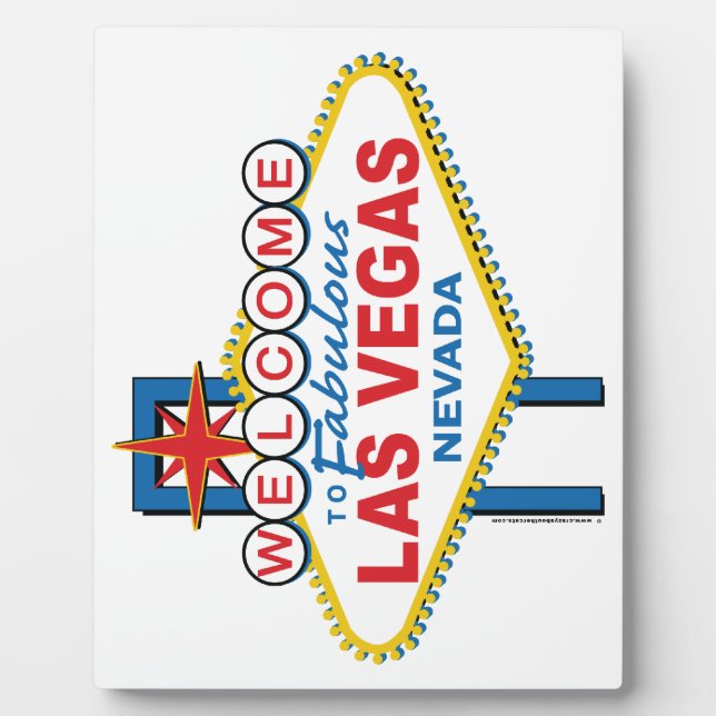 Placa Expositora Rótulo retro de Las Vegas (Frente)