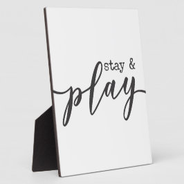 Placa Expositora Rótulo Stay & Play Kid's Playroom