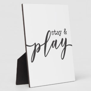 Placa Expositora Rótulo Stay & Play Kid's Playroom