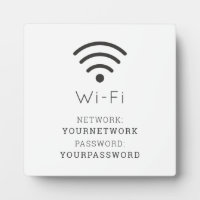 Rótulo Wi-Fi blanco minimalista