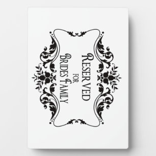 Placa Expositora Rótulos de tabla reservados