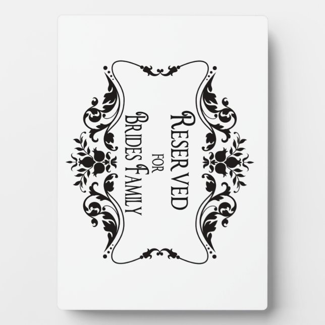 Placa Expositora Rótulos de tabla reservados (Frente)