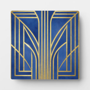 Placa Expositora Royal Blue Oro Art Déco