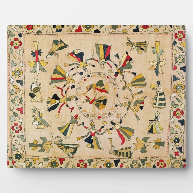 Placa Expositora Ruma: portada de bordado cuadrado que muestra Punj (Frente)