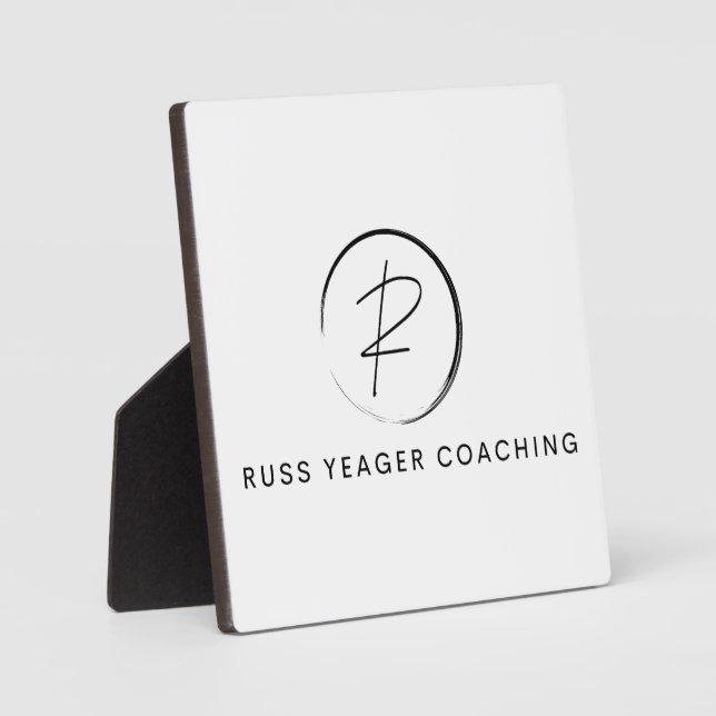 Placa Expositora Russ Yeager Coaching Signature Logo (Anverso)