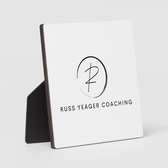 Placa Expositora Russ Yeager Coaching Signature Logo (Anverso)