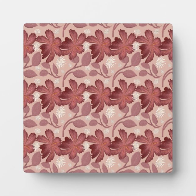 Placa Expositora Rust Floral Seamless Pattern Large Flowers Minimal (Frente)