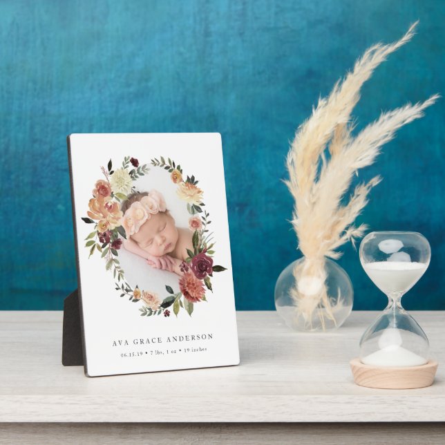 Placa Expositora Rustic Bloom Baby Photo (Lado)