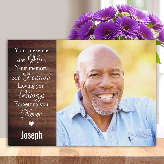 Placa Expositora Rustic Custom Photo Remembrance Keepsake Memorial (Subido por el creador)