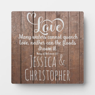 Placa Expositora Rustic Farmhouse Wood Scripting Cita Nombres de re