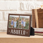 Placa Expositora Rústica dos foto abuelo<br><div class="desc">El encantador letrero de madera para el Día del Padre,  los cumpleaños o el Día de los Abuelos presenta dos fotos lado a lado en un fondo rústico con "Abuelo" debajo.</div>
