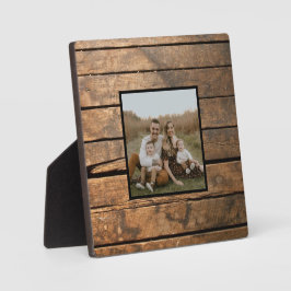 Placa Expositora Rústico angustiado oscuro al aire libre Barn Wood