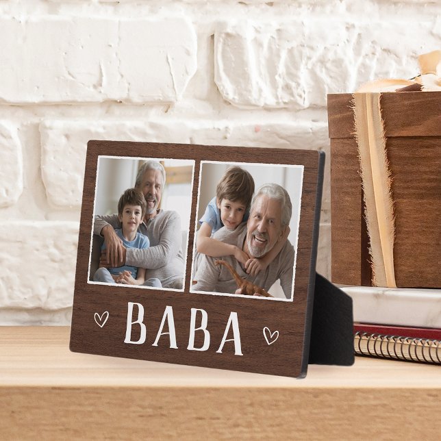 Placa Expositora Rústico Dos Foto Abuelo Baba (Subido por el creador)