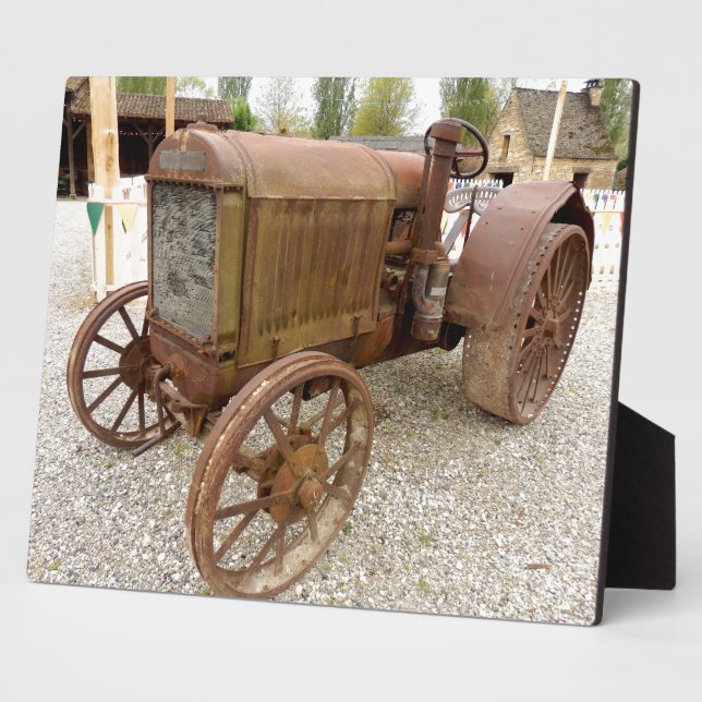 Placa Expositora Rusto tractor vintage Plaque (Lado)