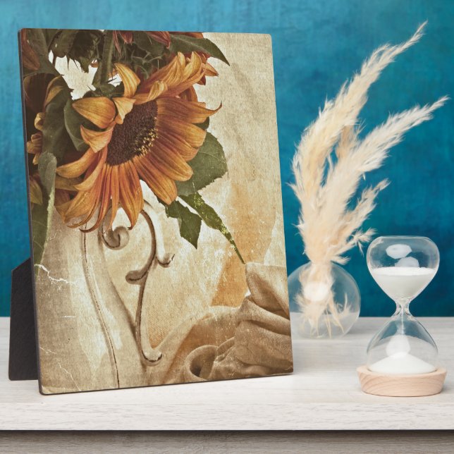 Placa Expositora Rusty Naranja Sunflowers (Lado)