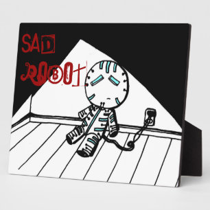 Placa Expositora Sad Robot Plaque