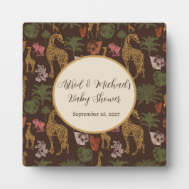 Placa Expositora Safari Giraffe & Palm deja Baby Shower