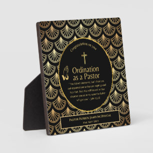 Placa Expositora Sagrado Pastor recién Ordenado Biblia Verse Person