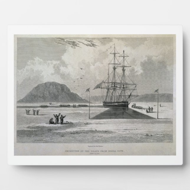 Placa Expositora Salida de los barcos de Hecla Cove, 21 de junio de (Frente)