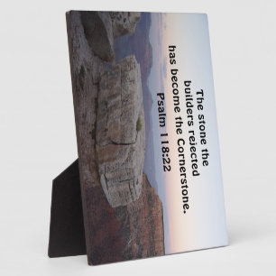 Placa Expositora Salmo 118:22 La piedra rechazada por los construct