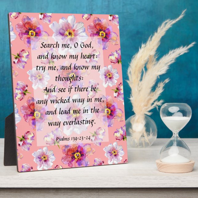 Placa Expositora Salmo 139:23-24 Plaque (Lado)