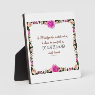 Placa Expositora Salmo 1 Arte - Justo Bendito con Diseño Floral