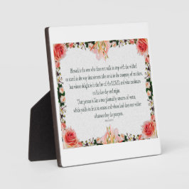 Placa Expositora Salmo 1 Camino de arte de las escrituras de los ju