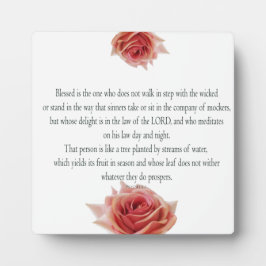 Placa Expositora Salmo 1 Camino de arte de las escrituras de los ju