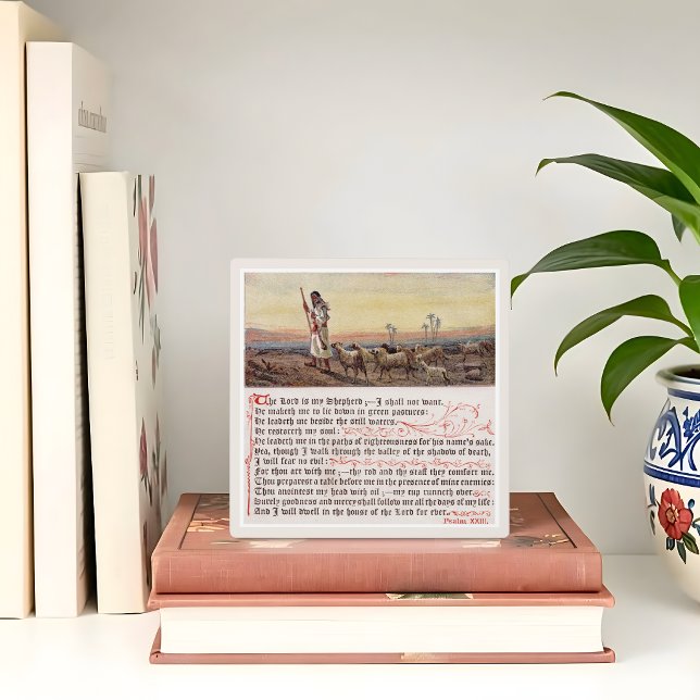 Placa Expositora Salmo 23 Arte Antiguo para Mesa (Subido por el creador)