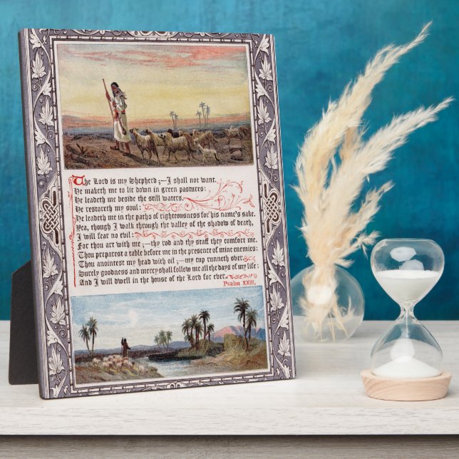 Placa Expositora Salmo 23 Vintage (Lado)