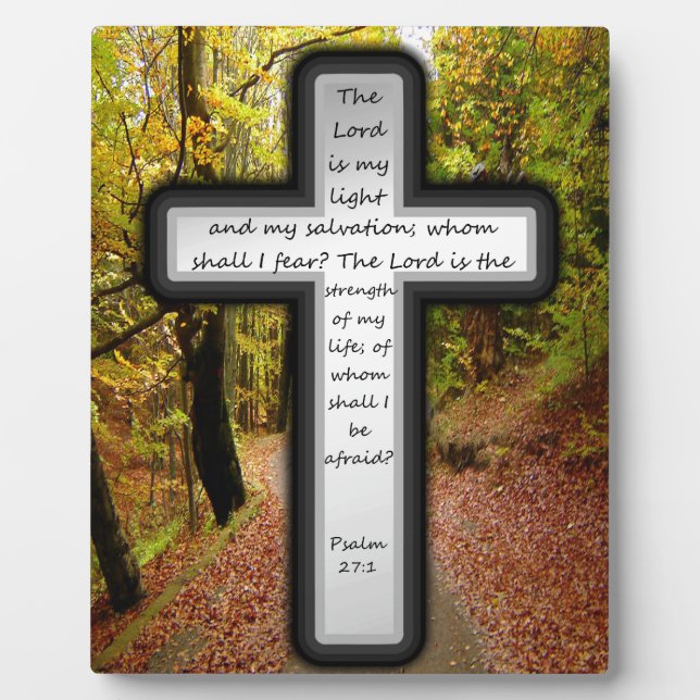 Placa Expositora Salmo 27:1 (Frente)