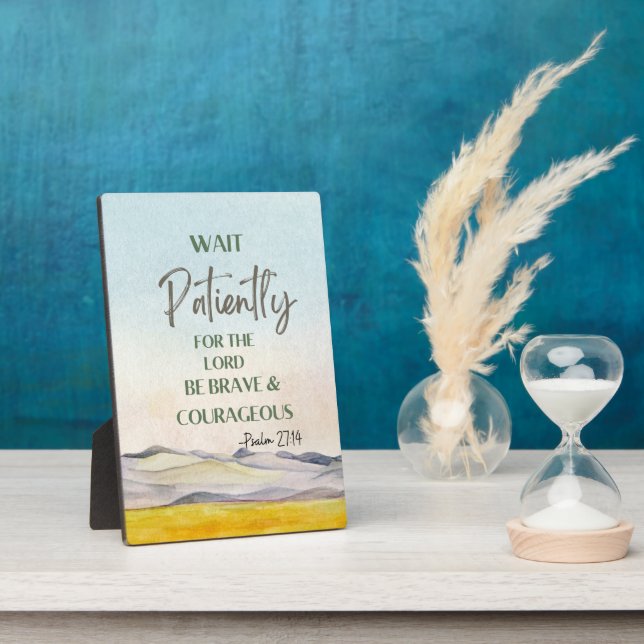 Placa Expositora Salmo 27:14 (Lado)