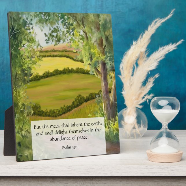Placa Expositora Salmo 37:11 (Lado)