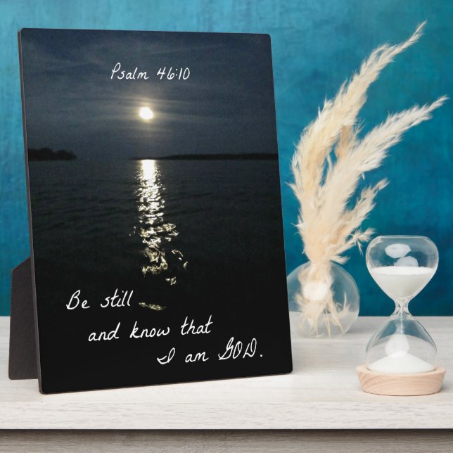 Placa Expositora Salmo 46:10 (Lado)