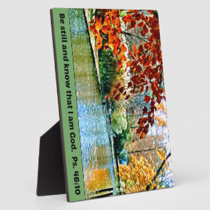 Placa Expositora Salmo 46:10 Estén quietos y sepan que soy Dios