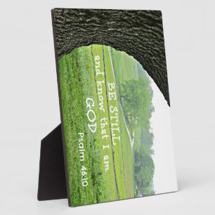 Placa Expositora Salmo 46:10 Estén quietos y sepan que soy Dios.