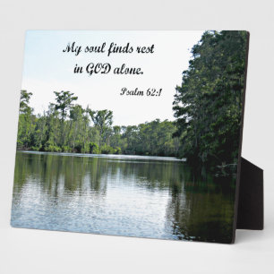 Placa Expositora Salmo 62:1 Mi alma descansa sola en Dios