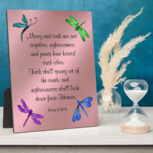 Placa Expositora Salmo 85:10-11 Plaque