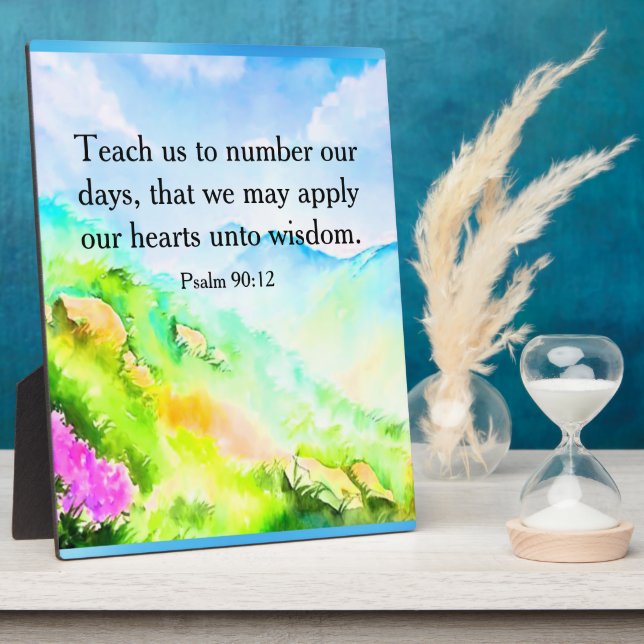Placa Expositora Salmo 90:12 (Lado)