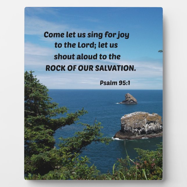 Placa Expositora Salmo 95:6 Venid, inclinémonos en adoración... (Frente)