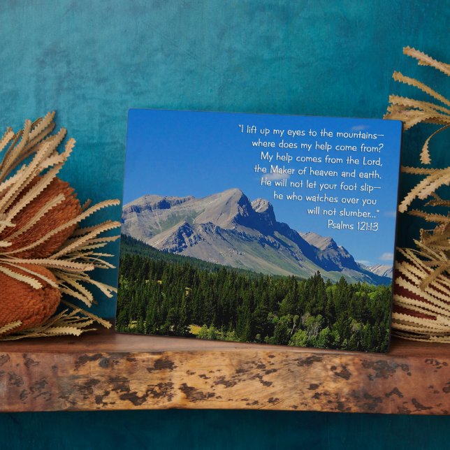 Placa Expositora Salmos 121:1-3 Inspiradores (Lado)